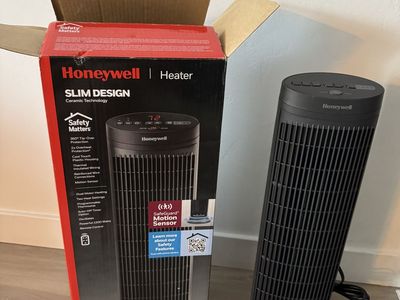 Honeywell Digital Ceramic Tower Heater w/Motion Sensor, Black