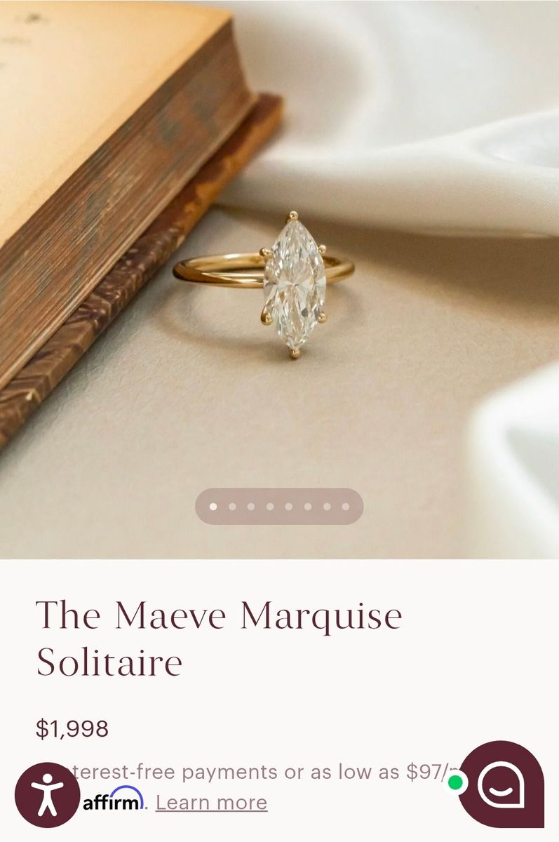 1.03ct IGI Certified Lab-Grown Marquise Diamond Engagement Ring – 14K Yellow Gold – Size 5