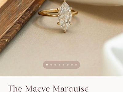 1.03ct IGI Certified Lab-Grown Marquise Diamond Engagement Ring – 14K Yellow Gold – Size 5