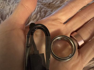 Smart Fitness Tracking Ring with Charging Cable