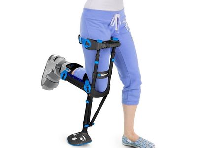 iWALK3.0 Hands-Free Crutch Knee Walker Alternative - Tool-Free Adjustments, Left/Right Leg