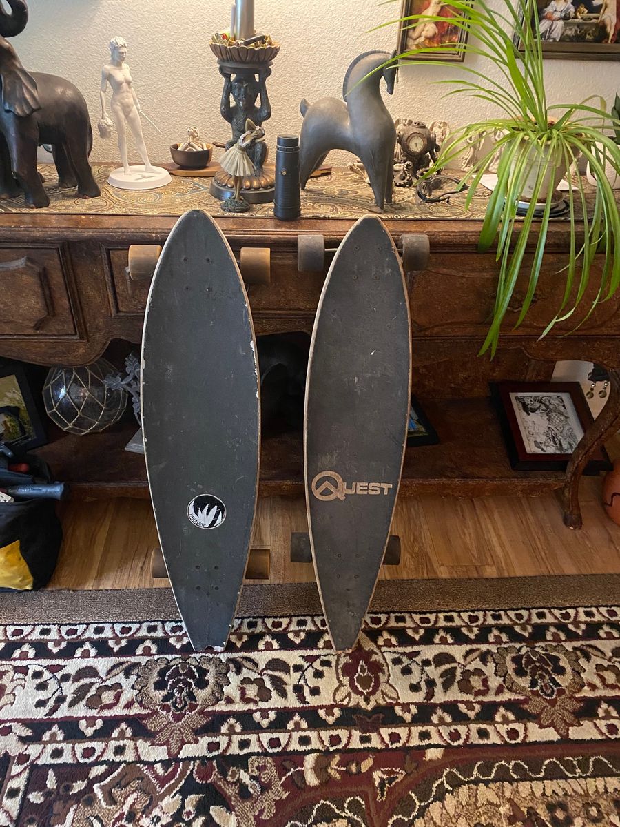 Long boards 40” (2) Paradise & Quest. Both ready for some street surfing $100 both