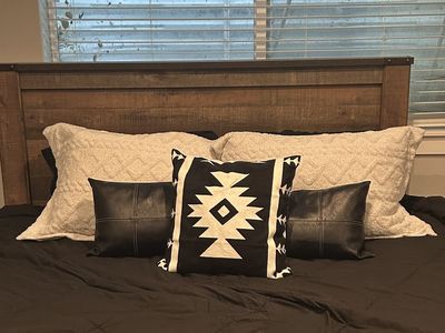 Throw Pillow Set — 5 Pieces, Black/White/Cream
