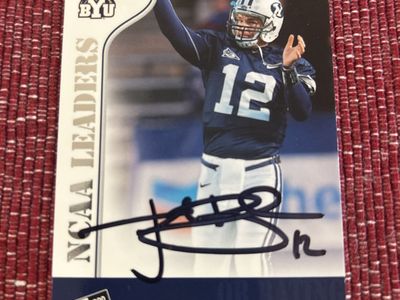 2007 Press Pass NCAA Leaders John Beck Autographed BYU Football Card QB BYU Cougars Hand Signed Football Card