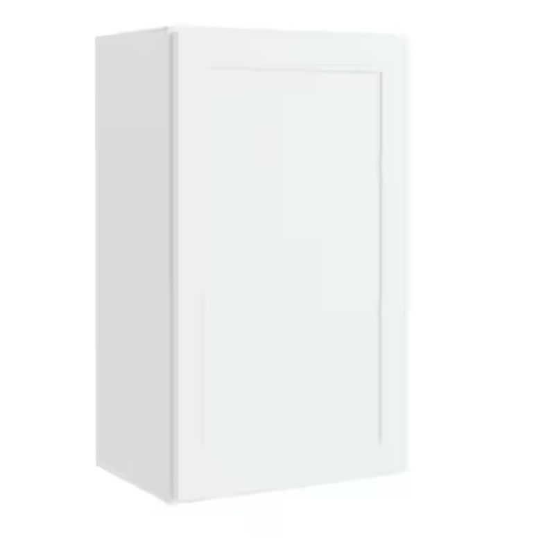 Hampton Bay Courtland 18 in. W x 12 in. D x 30 in. H Assembled Shaker Wall Kitchen Cabinet in Polar White