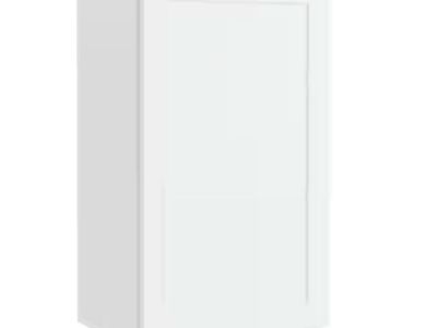 Hampton Bay Courtland 18 in. W x 12 in. D x 30 in. H Assembled Shaker Wall Kitchen Cabinet in Polar White