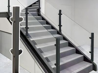 Stainless Steel Square Glass Railing Post