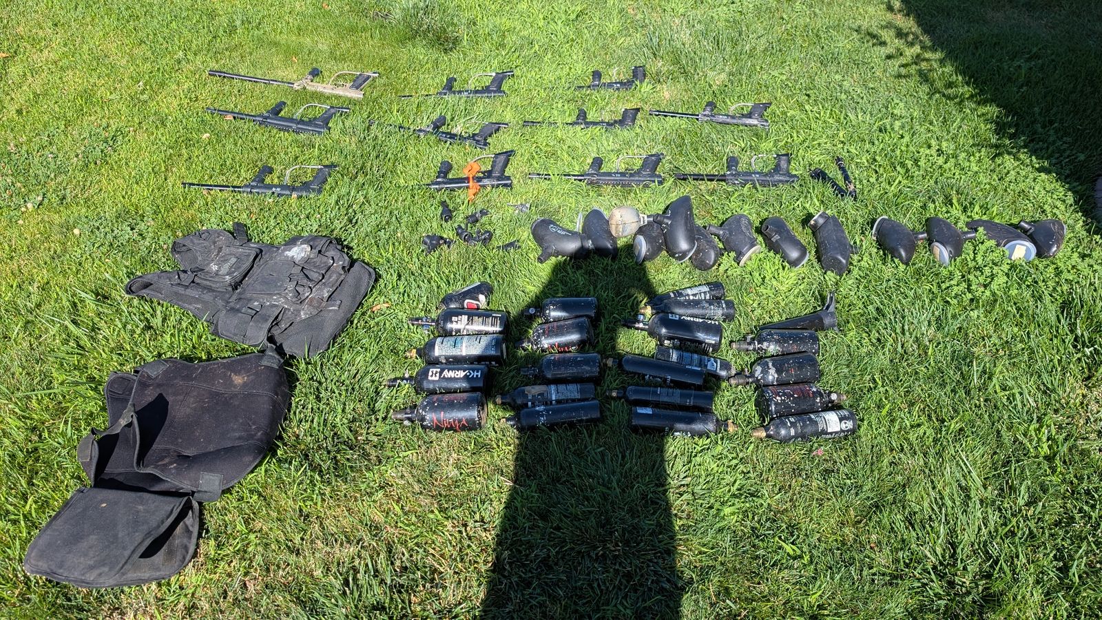 Assorted Paintball Guns and Gear