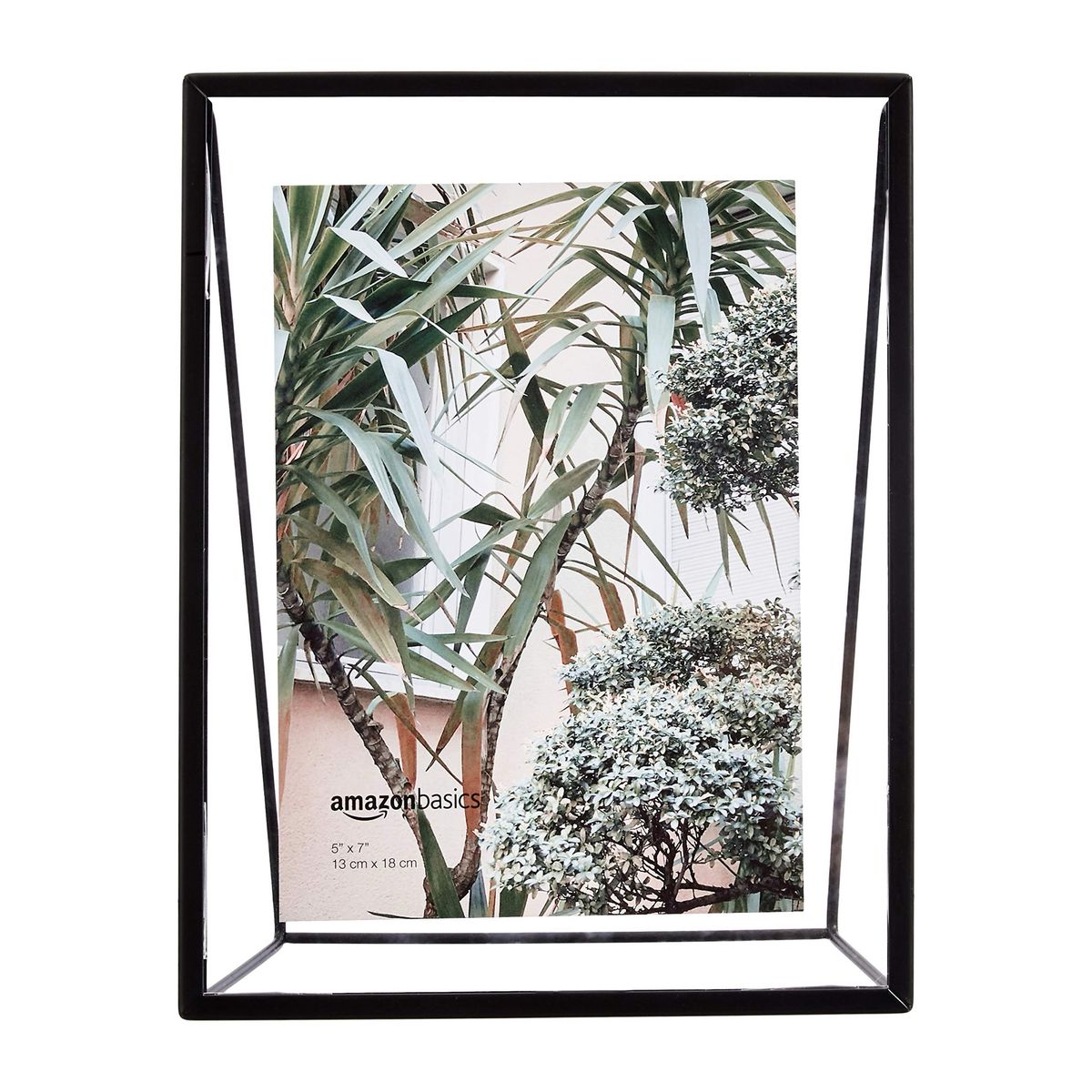 New! 2pack of Amazon Basics Wedge Floating Photo Frame for 5 x 7 Inch Photos - Slim Frame, Black