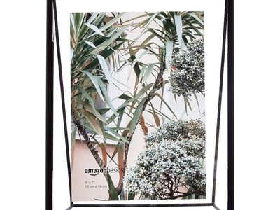 New! 2pack of Amazon Basics Wedge Floating Photo Frame for 5 x 7 Inch Photos - Slim Frame, Black