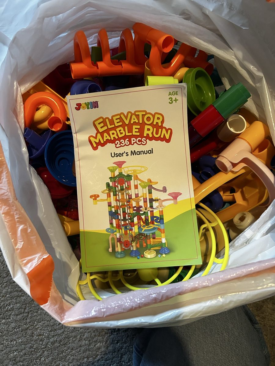 Elevator Marble Run 236+ PCS Building Toy Set for Ages 3+ with User's Manual