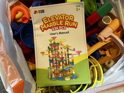 Elevator Marble Run 236+ PCS Building Toy Set for Ages 3+ with User's Manual