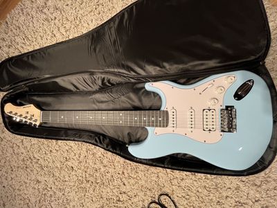 AODSK Electric Guitar with Amp Beginner Kit 39 Inch Solid Body Full Size,All Accessories