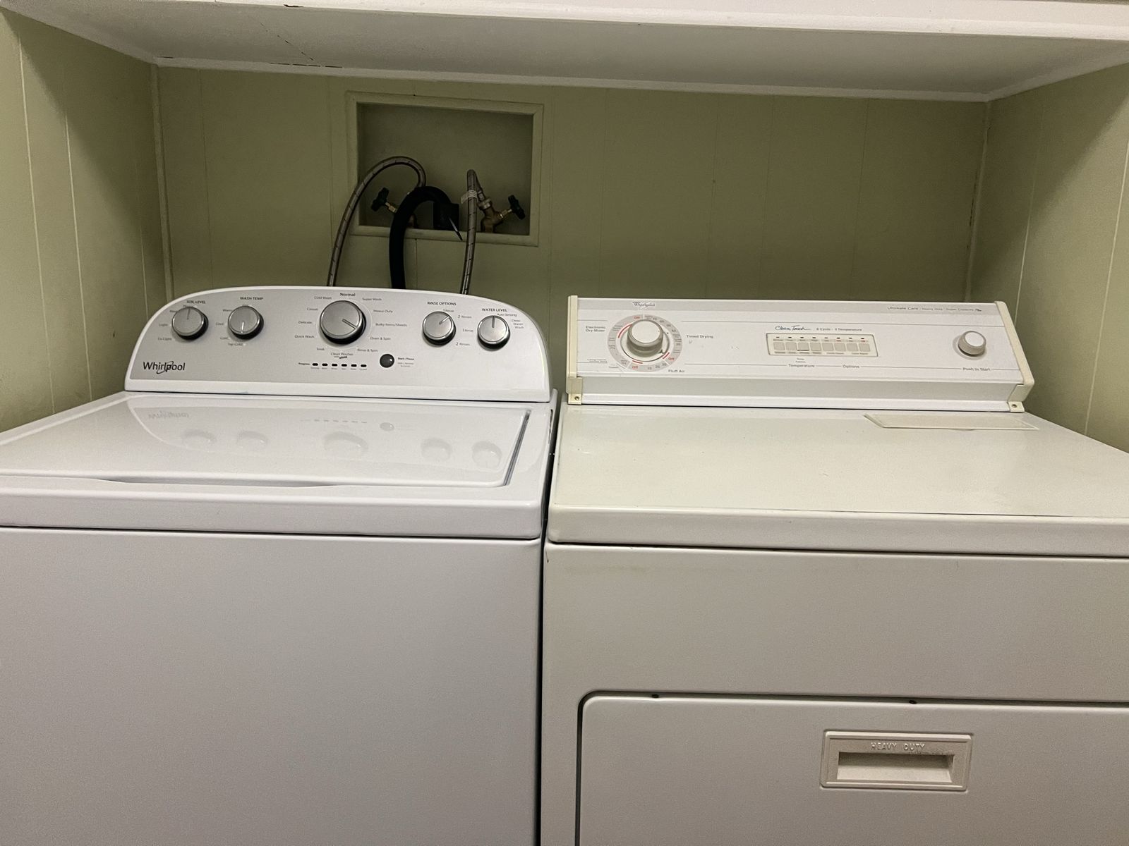 Whirlpool Top-Load Washer and Electric Dryer Set - White
