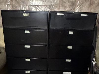 36” Wide Metal 5-Drawer File Cabinet - Office, basement, garage Storage Solution