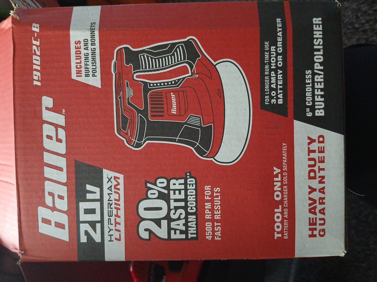 Bauer buffer/polisher with battery and charger