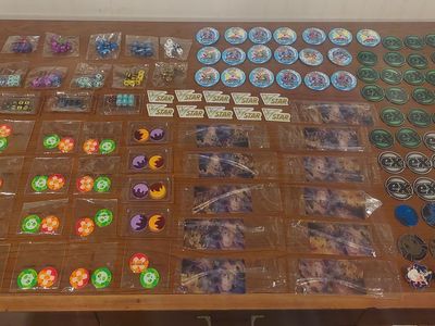 Pokémon TCG Accessory Lot – 100+ Official Accessories – Coins, Dice, Damage Counters, Pins & More!