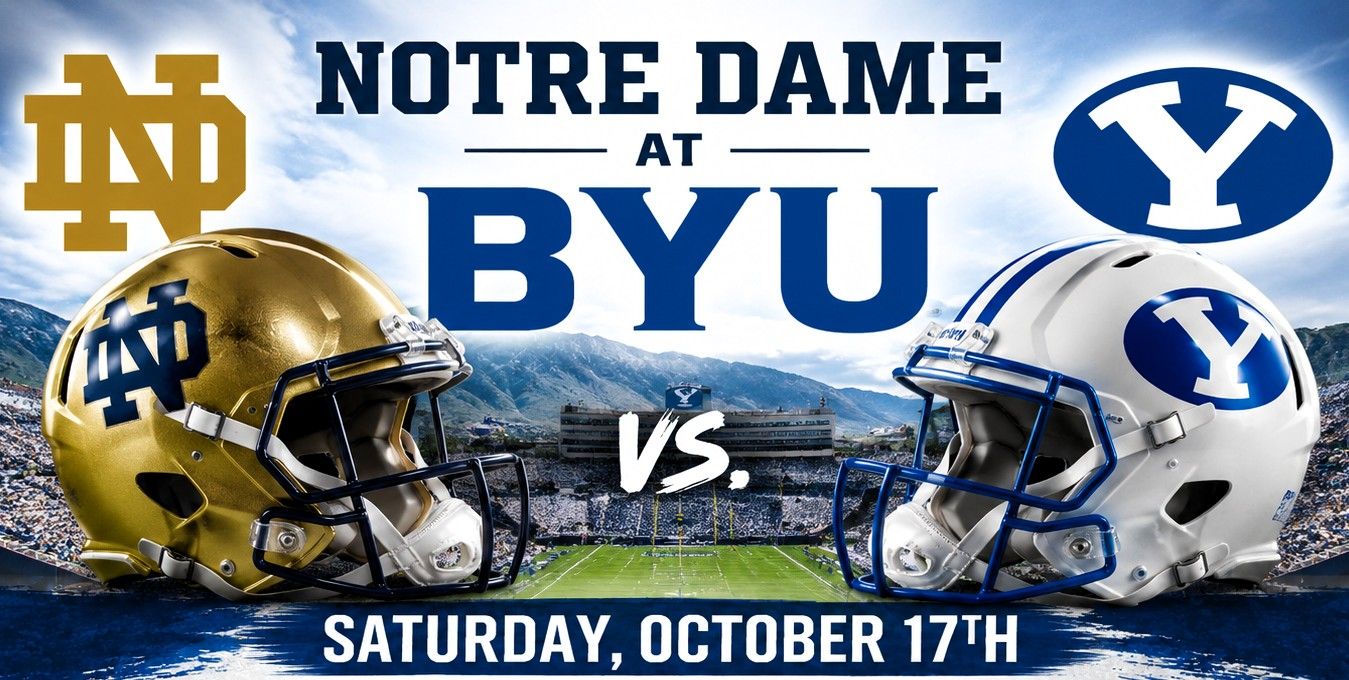 (4 seats) BYU v. Notre Dame Football,  lower bowl north, sec. 25 row 8