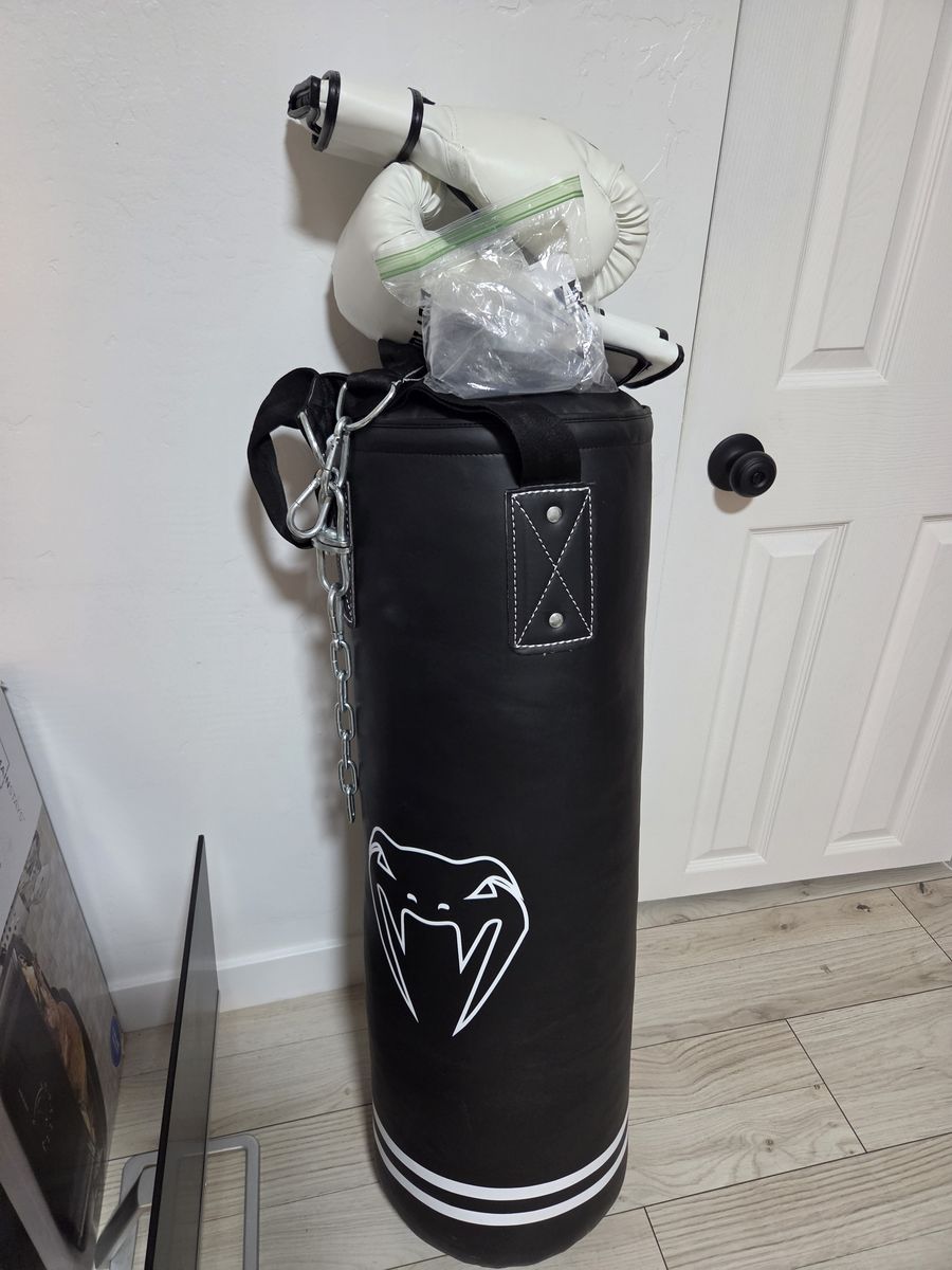 Venum Punching Bag with Gloves and Hardware