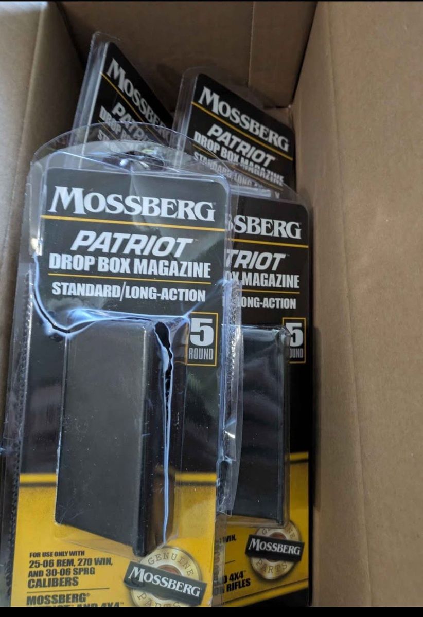 Mossberg Patriot Drop Box Magazine, Standard/Long-Action, 5-Round, 25-06 REM, 270 WIN, 30-06 SPRG
