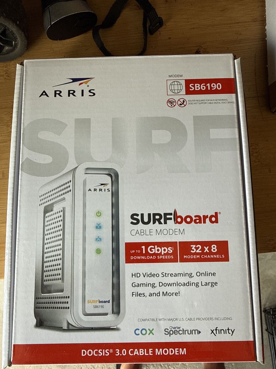 ARRIS SURFboard SB6190 DOCSIS 3.0 Cable Modem