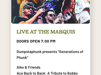 Live at the Marquis ~ TONIGHT!!