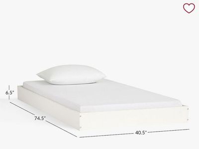 Pottery Barn Teen Universal Trundle Bed - & mattress. White, GREENGUARD Gold Certified