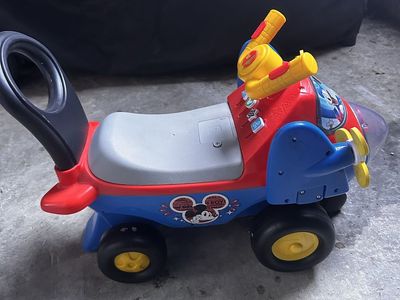 Childs Mickey Mouse Sit & Push Plane