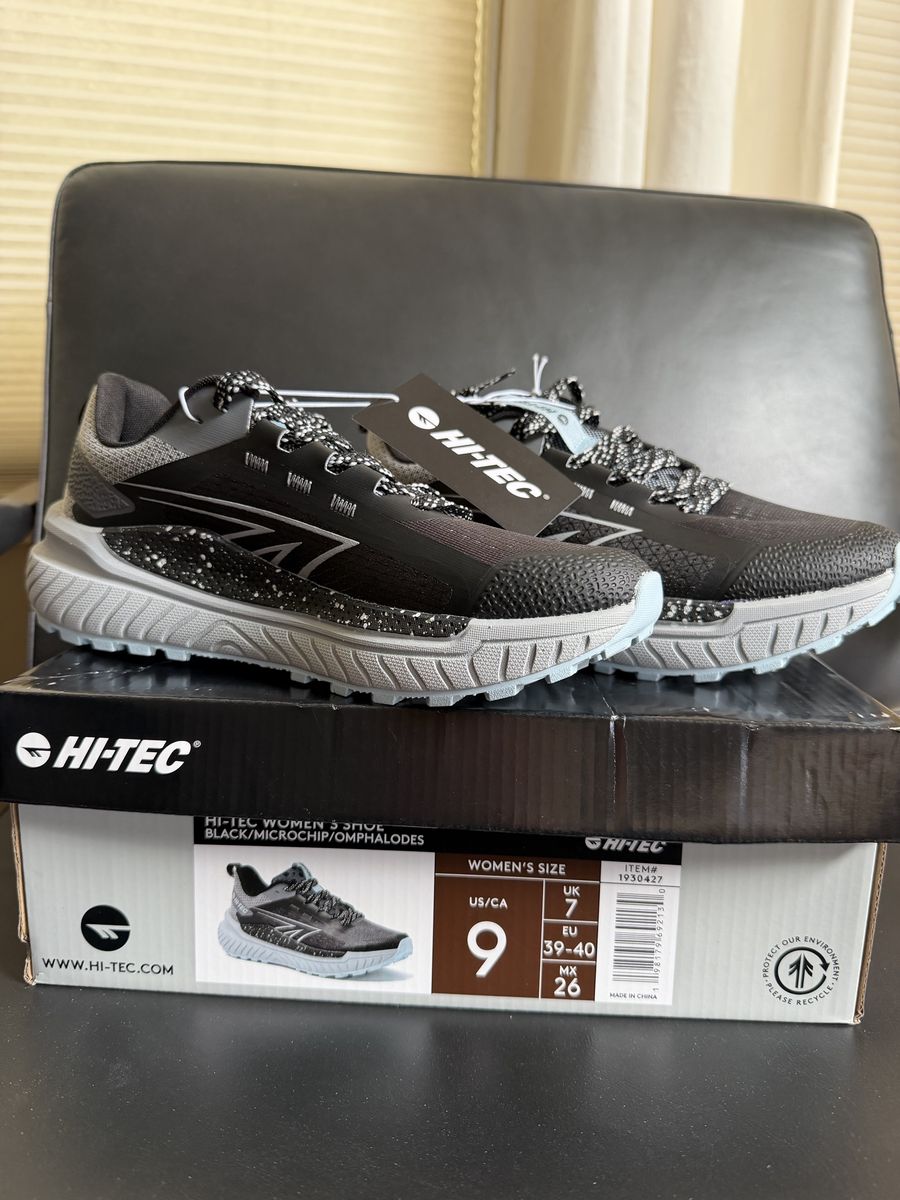 New Womens Hi-Tec black/microchip/omphalodes Shoes