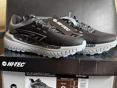 New Womens Hi-Tec black/microchip/omphalodes Shoes