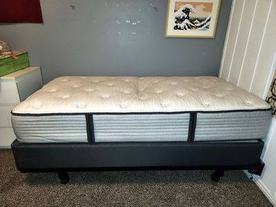 Twin Bed - Mattress, Box Spring and Frame