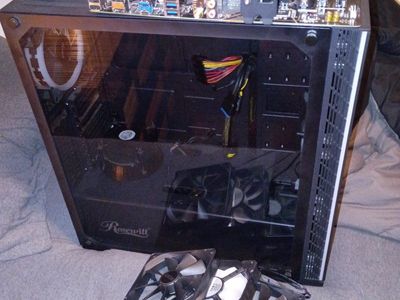 Rosewill PC Case Bundle with Motherboard, GPU, Fans, and Power Cables, as well as CPU (ONLY MISSING RAM)