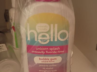 Unicorn splash anti-cavity fluoride rinse bubble gum flavor