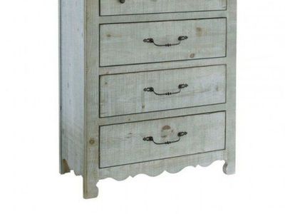 Chatsworth 5-Drawer Chest - Mint Green Distressed Wood Dresser