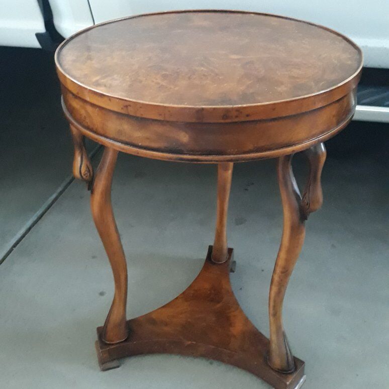 Vintage Side End Table in Art Nouveau Style