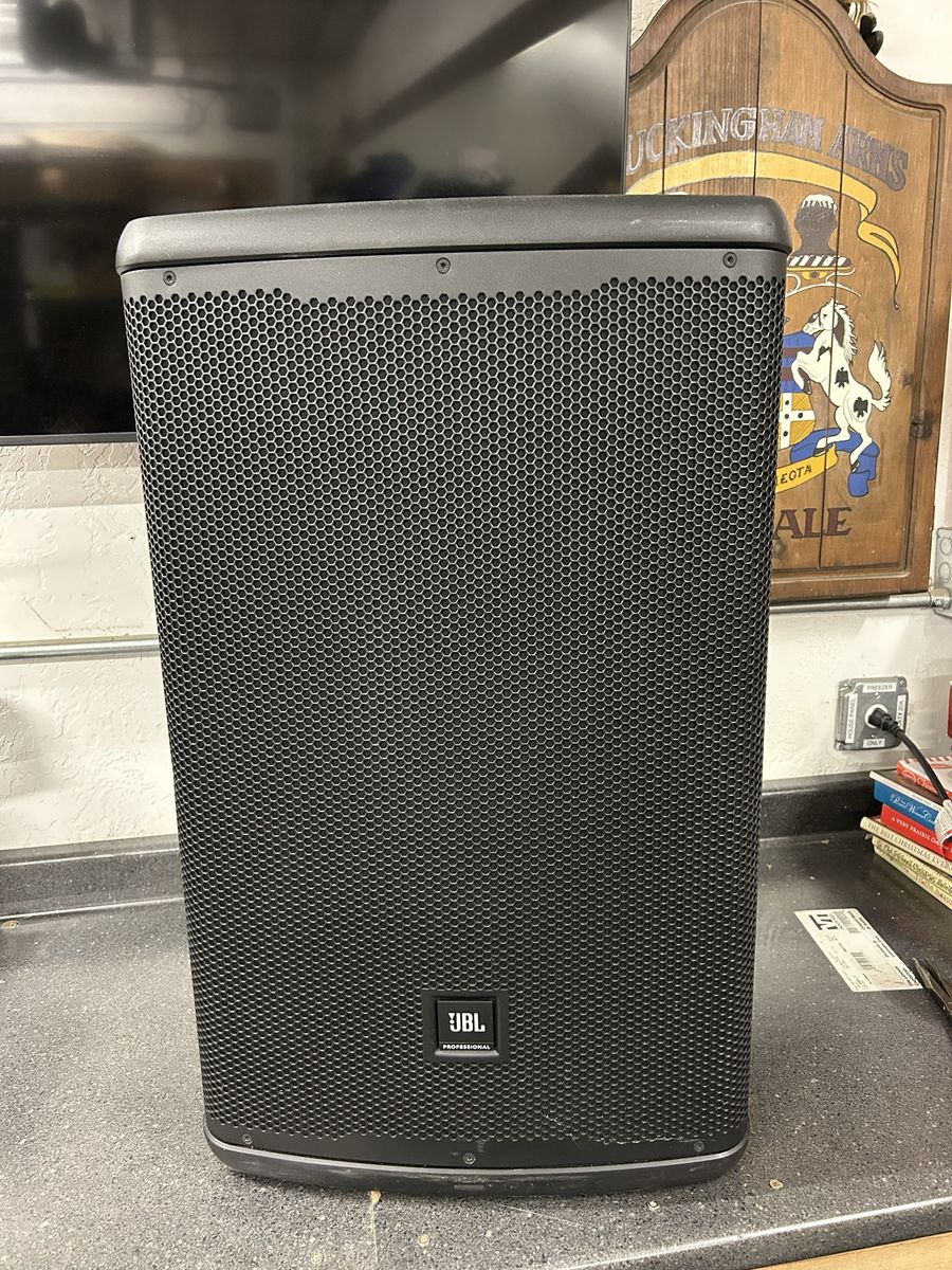 JBL EON715 Professional 15" Powered Bluetooth Speaker - 1300 watt perfect for a 4th of July party. Concert quality