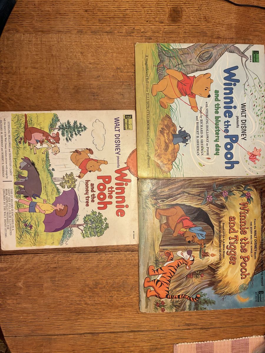1965-1968 Winnie the Pooh children's LP Disney record collection