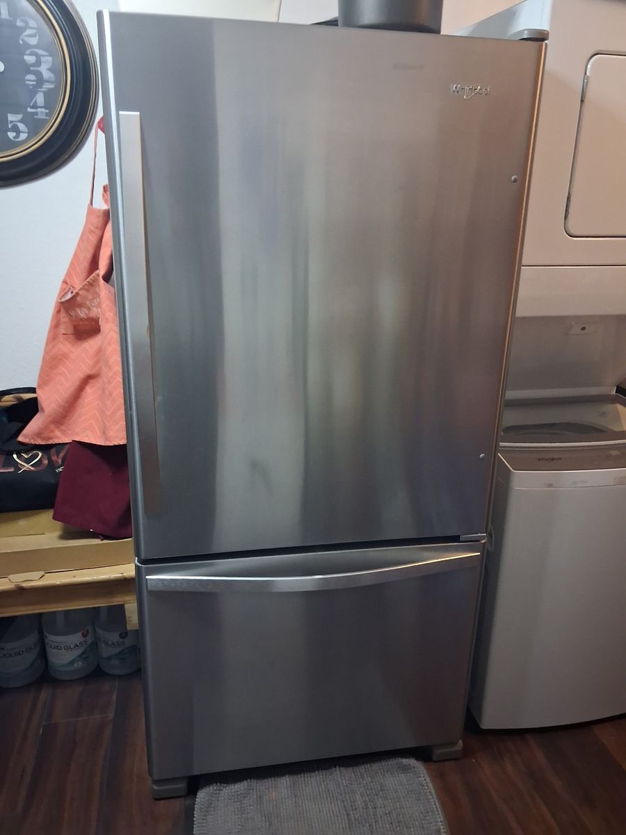 Whirlpool Stainless Steel Bottom Freezer Refrigerator