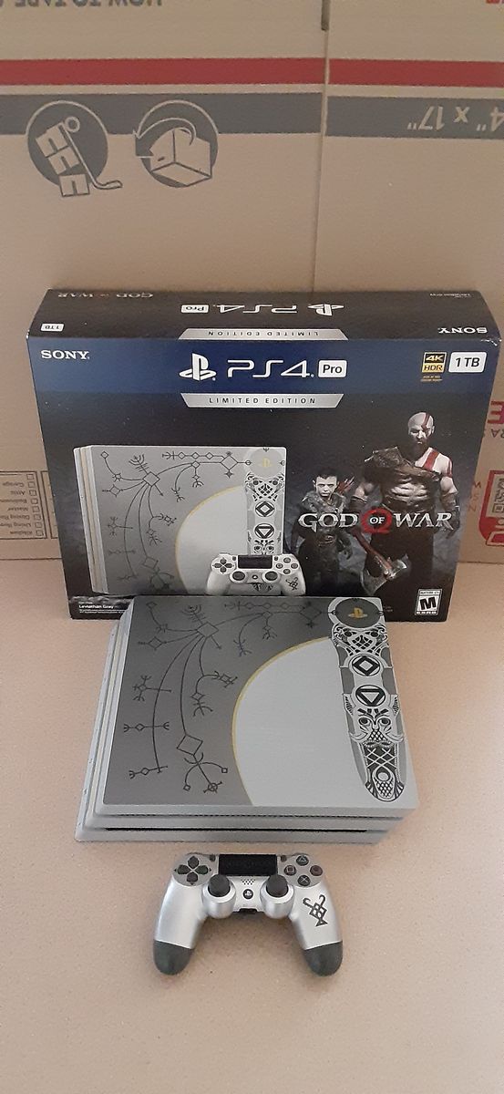 PS4 Pro 1TB “God of War” Limited Edition – Good Condition – Includes Games & Box