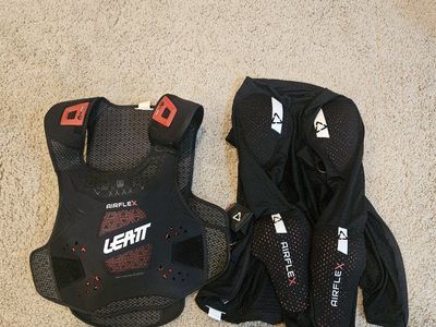 Leatt 3DF AirFit Body Protector & Airflex Pro Elbow Guards - Small Size - Impact Tested CE Certified