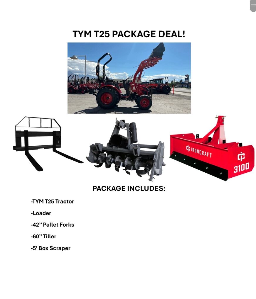 TYM T25 Tractor PACKAGE DEAL!