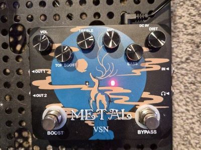 VSN Metal Distortion Guitar Effects Pedal with Boost