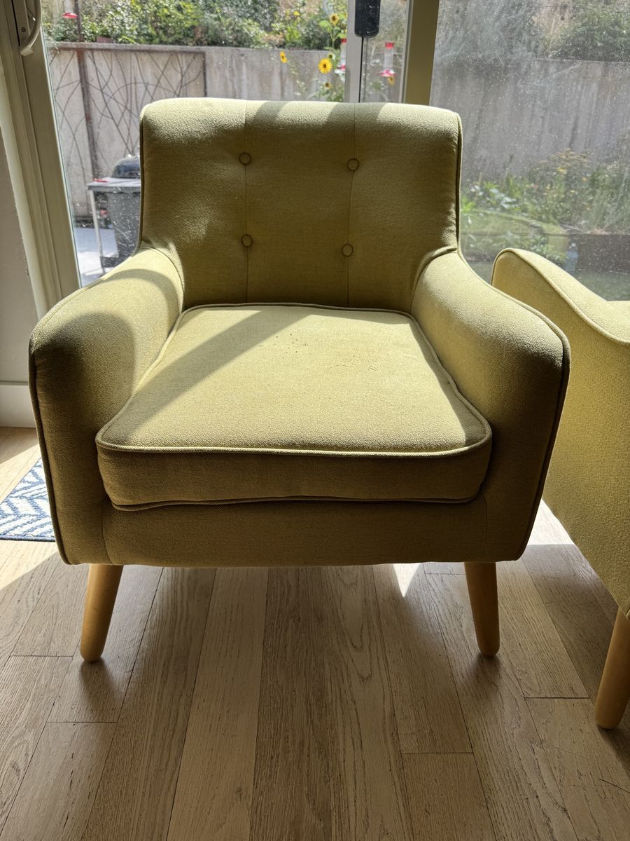 Green/yellow accent chairs