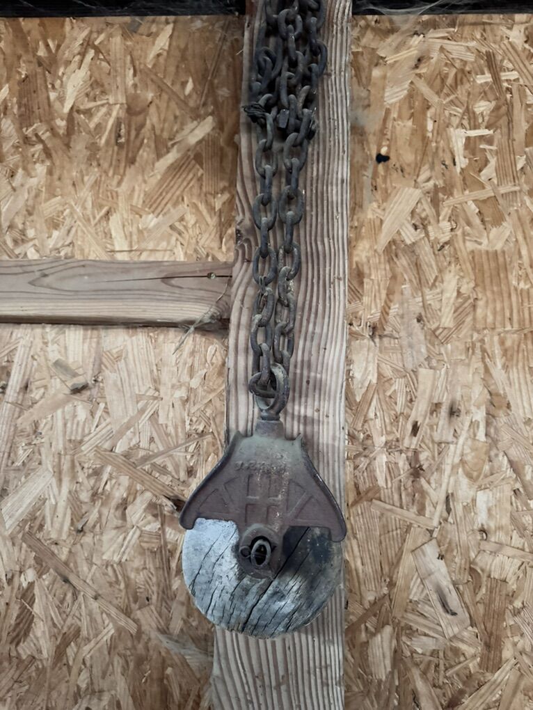 vintage Pulley And Hay Trolly