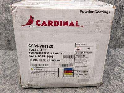 Cardinal 50 lb White Powder Coating Polyester Semi Gloss Texture C031-WH120