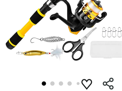 New fishing pole and reel combo located in Roy venmo or cash fcfs