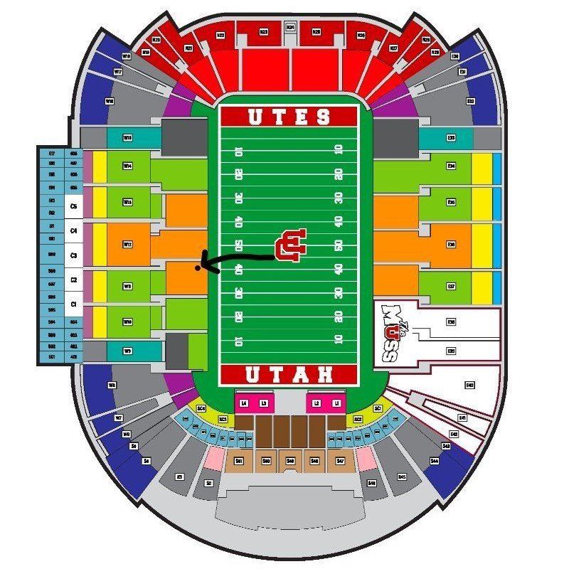 BYU at Utah Football - row 6, 40 yard line - BYU sideline