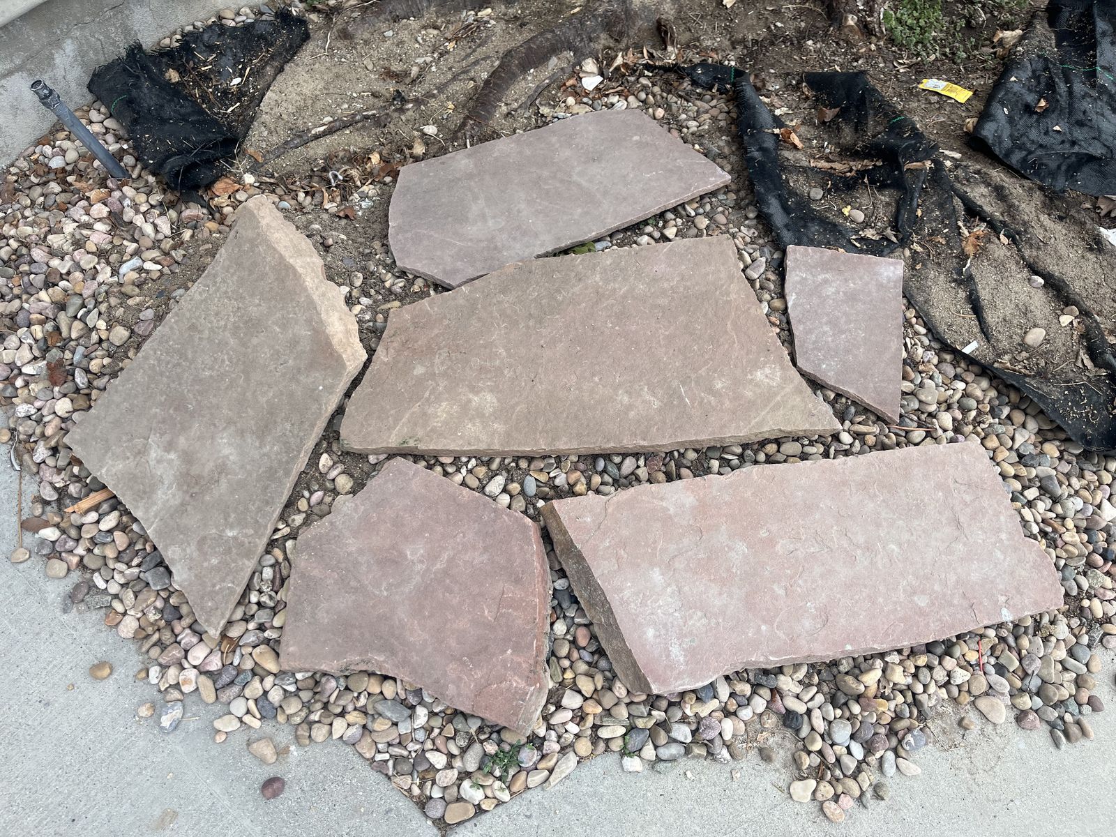 6 Flagstone stepping stones