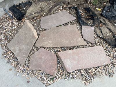 6 Flagstone stepping stones