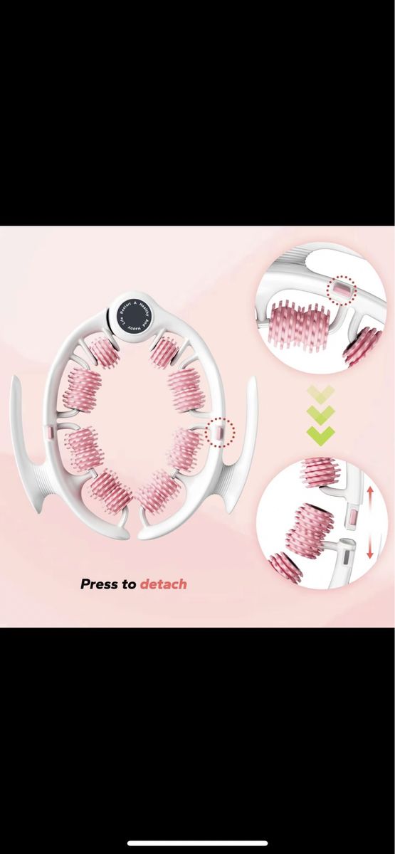 Adjustable Body Massager with 14 Rollers for Thighs, Abdomen, Neck, Legs, Glutes, Arm